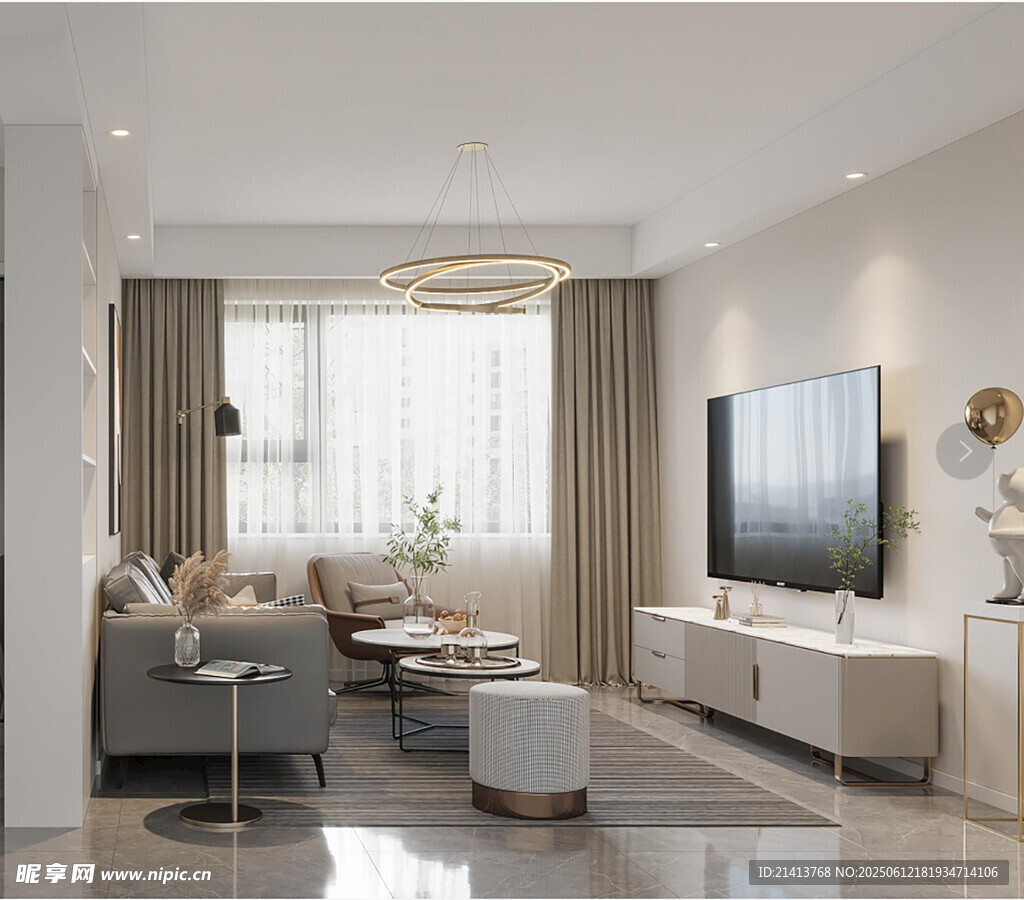 现代简约风客厅室内场景