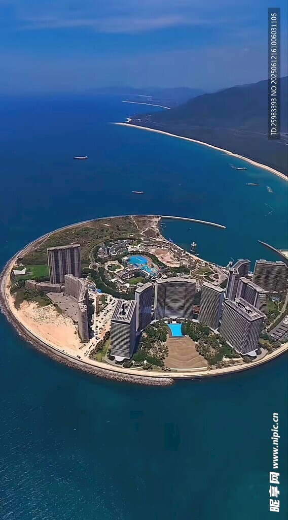 海滨度假胜地鸟瞰图