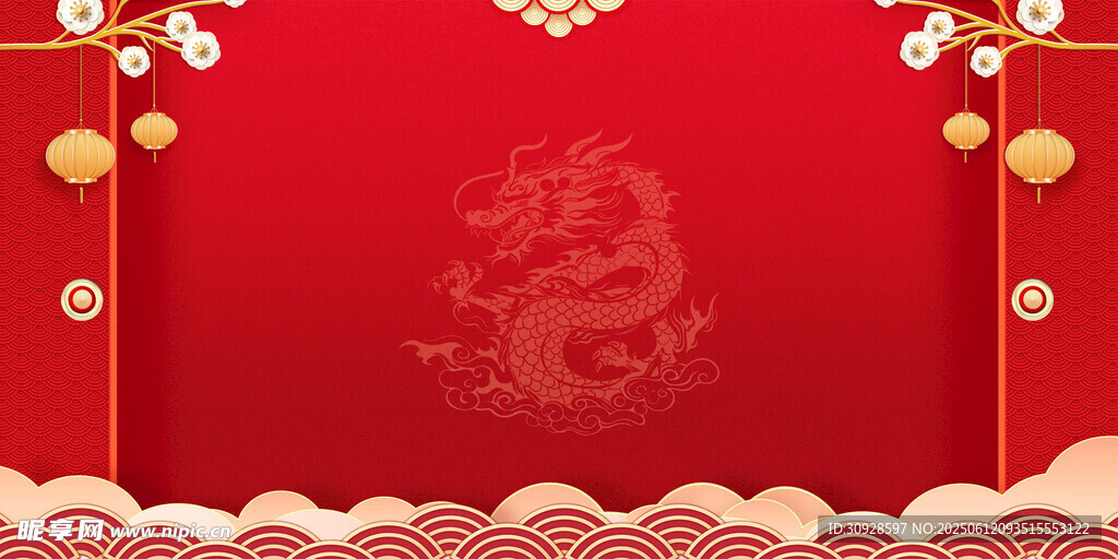 红色背景