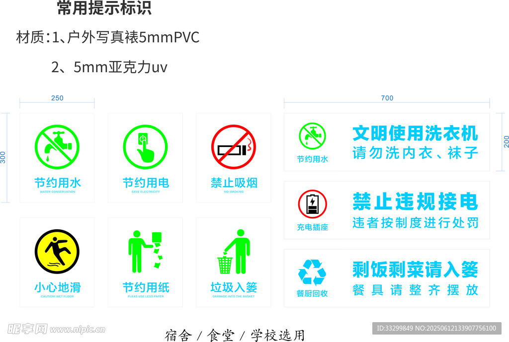 常用提示标识