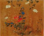 中式古典花卉绘画作品