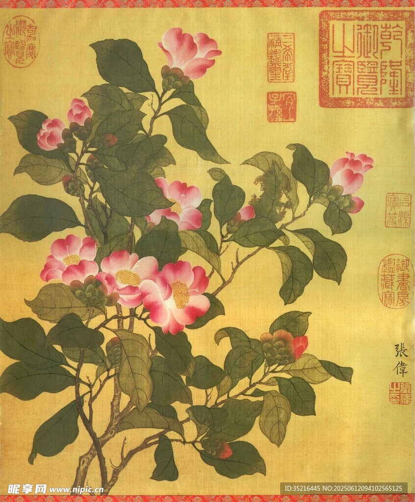 中式花卉图