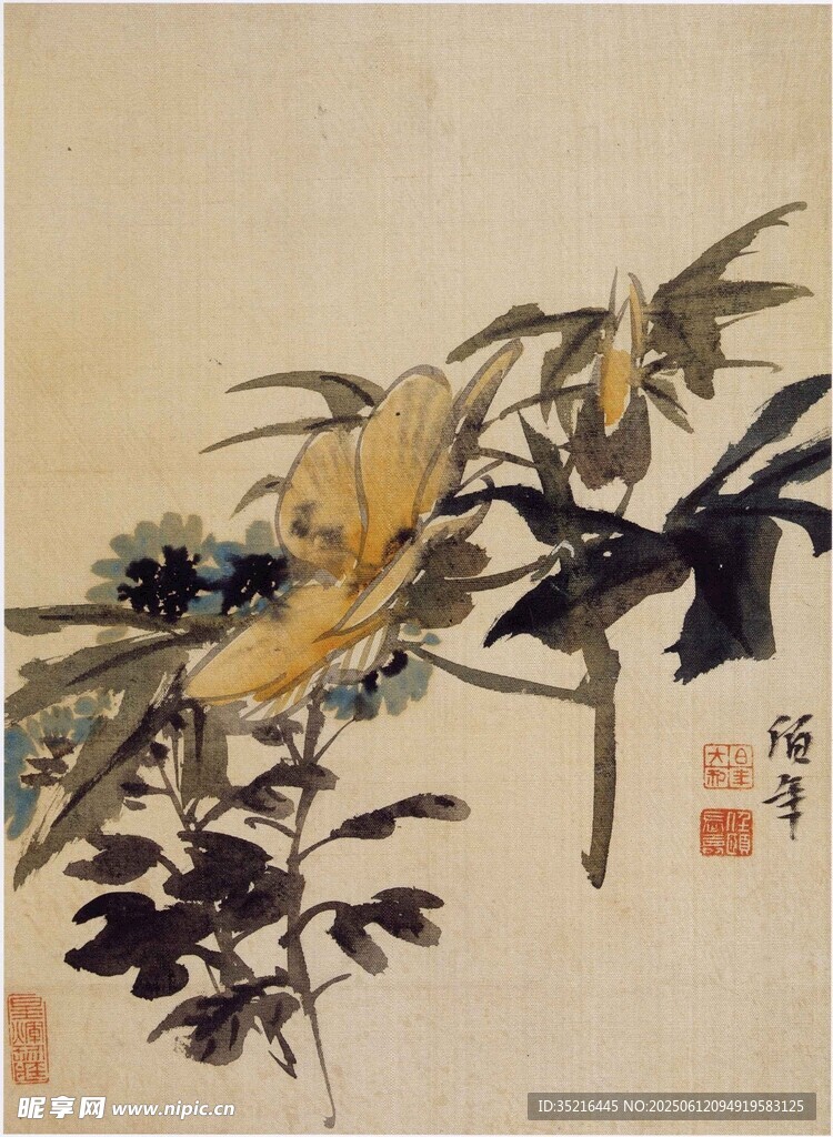 水墨山水人物图