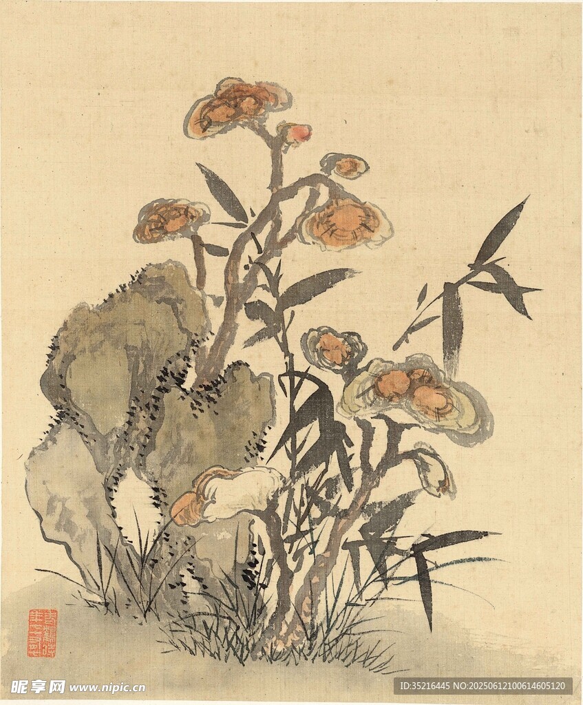 水墨花卉图