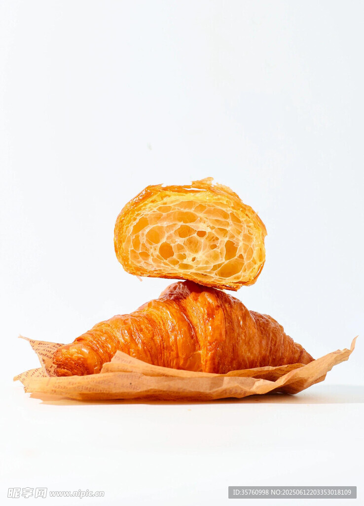 美味牛角面包诱人呈现