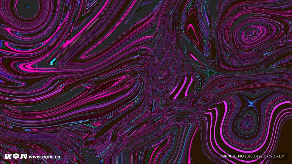 梦幻紫系抽象流体图案