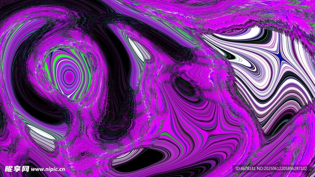 梦幻紫色抽象流体图案