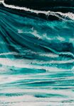 梦幻蓝绿海浪纹理画面