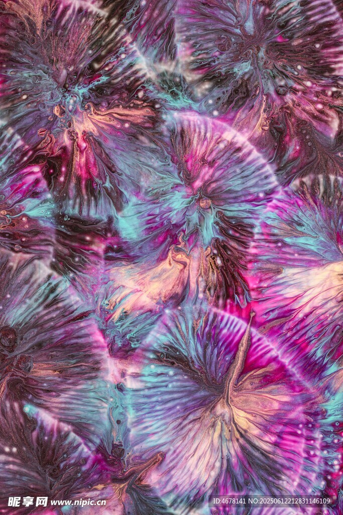 梦幻炫彩抽象花纹图案