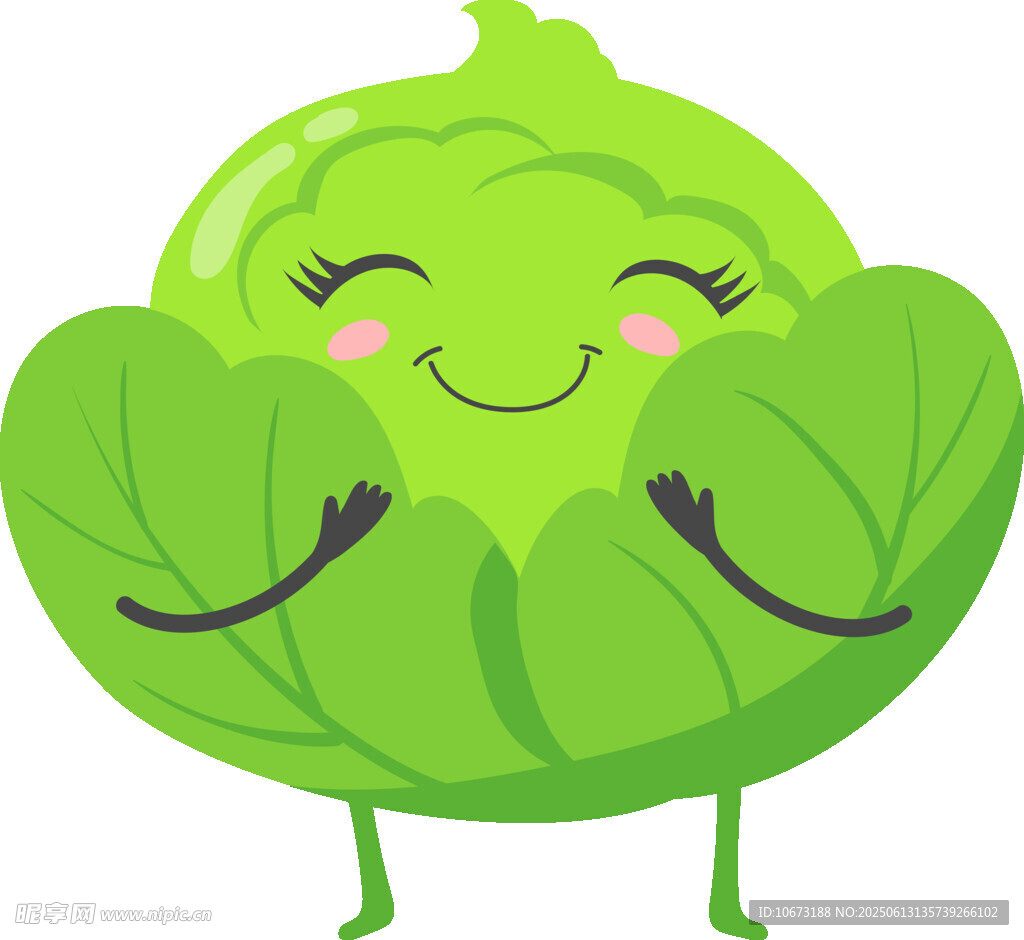 可爱拟人卷心菜卡通形象