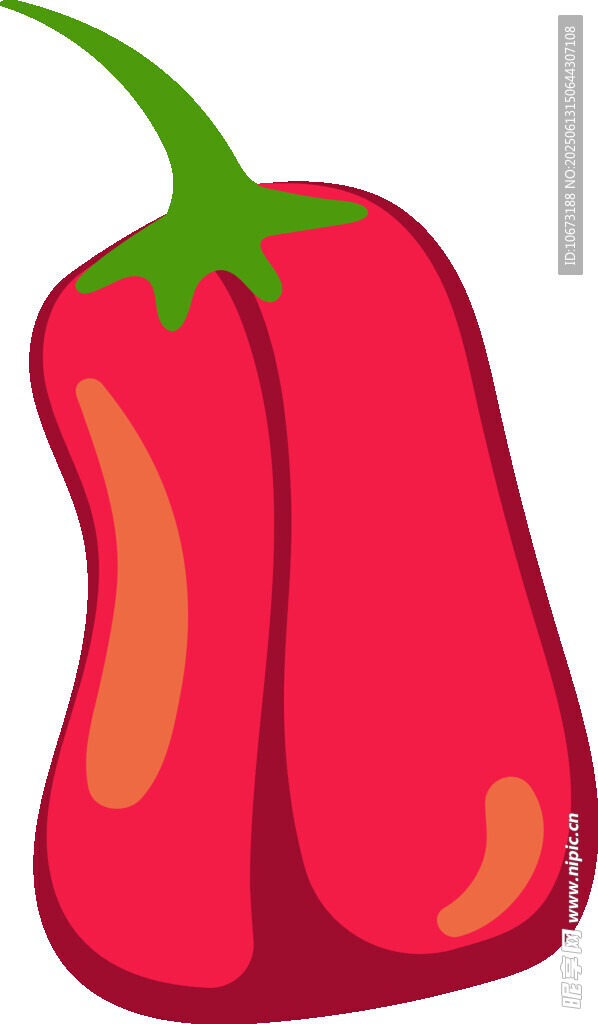 红色甜椒插画