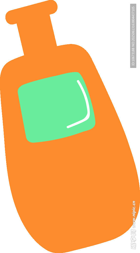 橙色瓶子插画