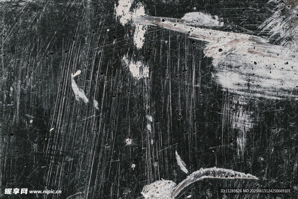 黑白抽象笔触纹理画面