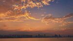 海上壮丽晚霞美景