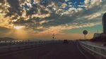夕阳下的公路美景