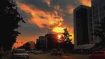 城市黄昏美景