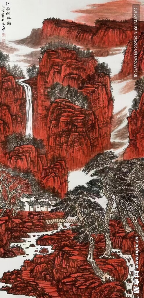 水墨风山水图