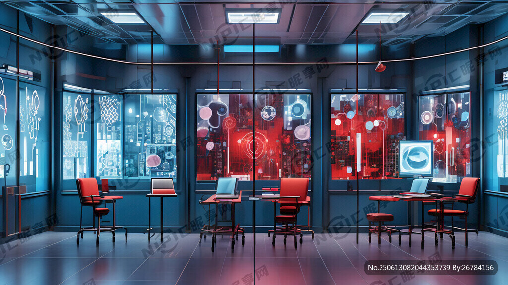 医院直播间的电子屏上的背景