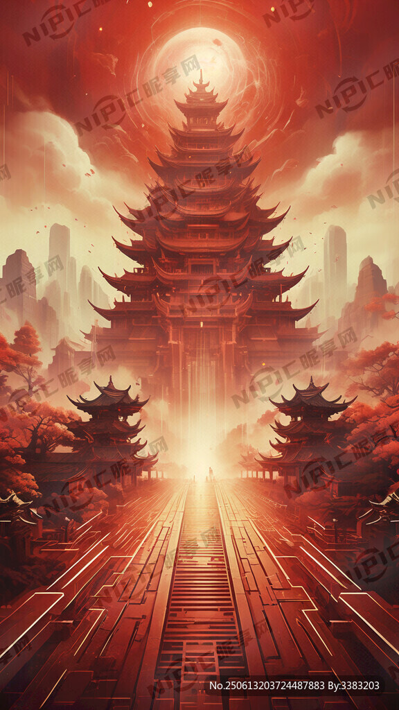 红黄背景 有科技感