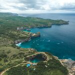 海岛绝美风光俯瞰图