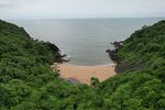 山海相依的翠绿海岸风光