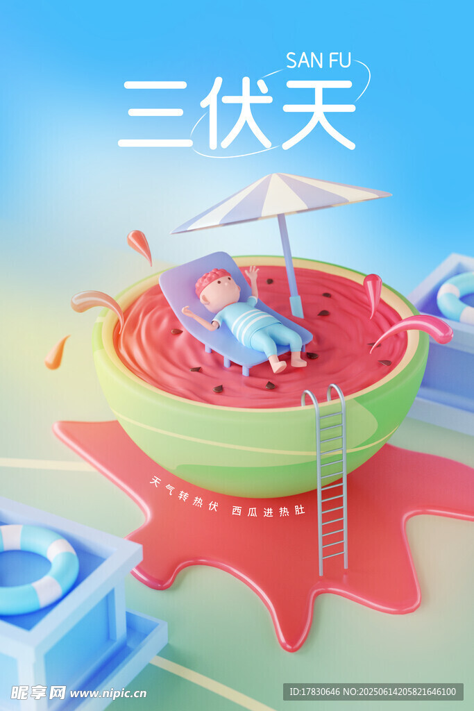 三伏天海报
