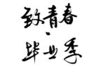 致青春毕业季书法字体