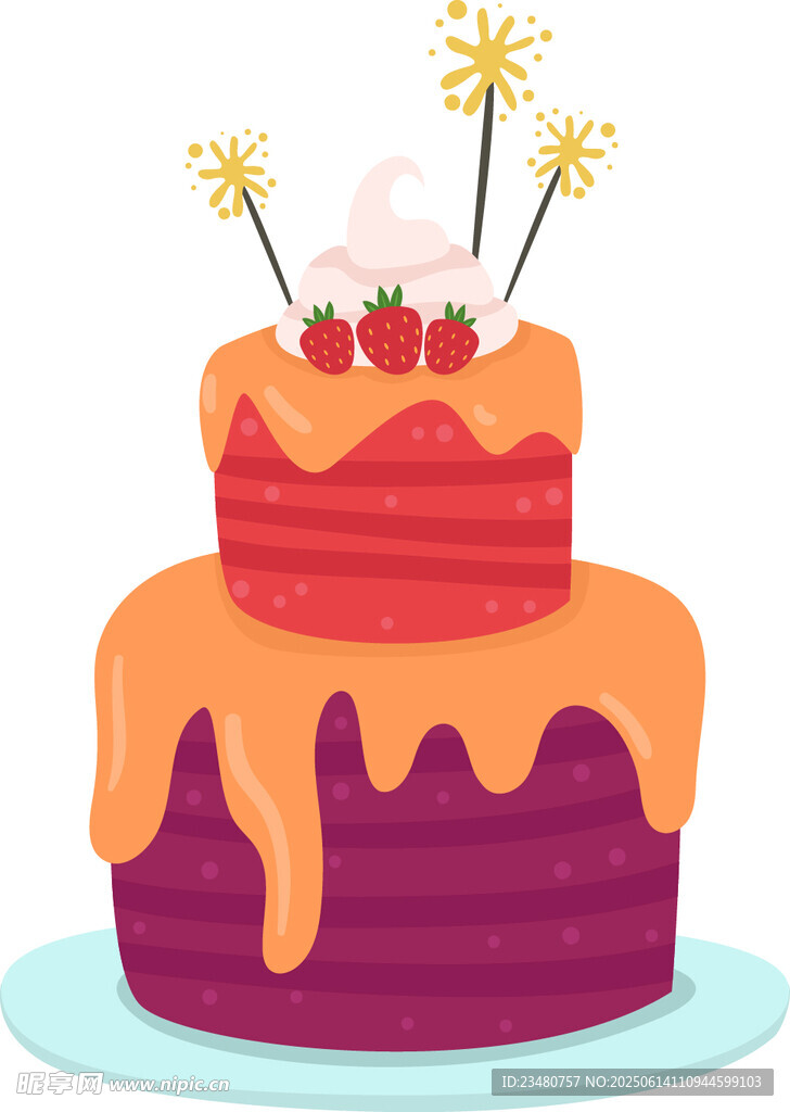 双层美味生日蛋糕