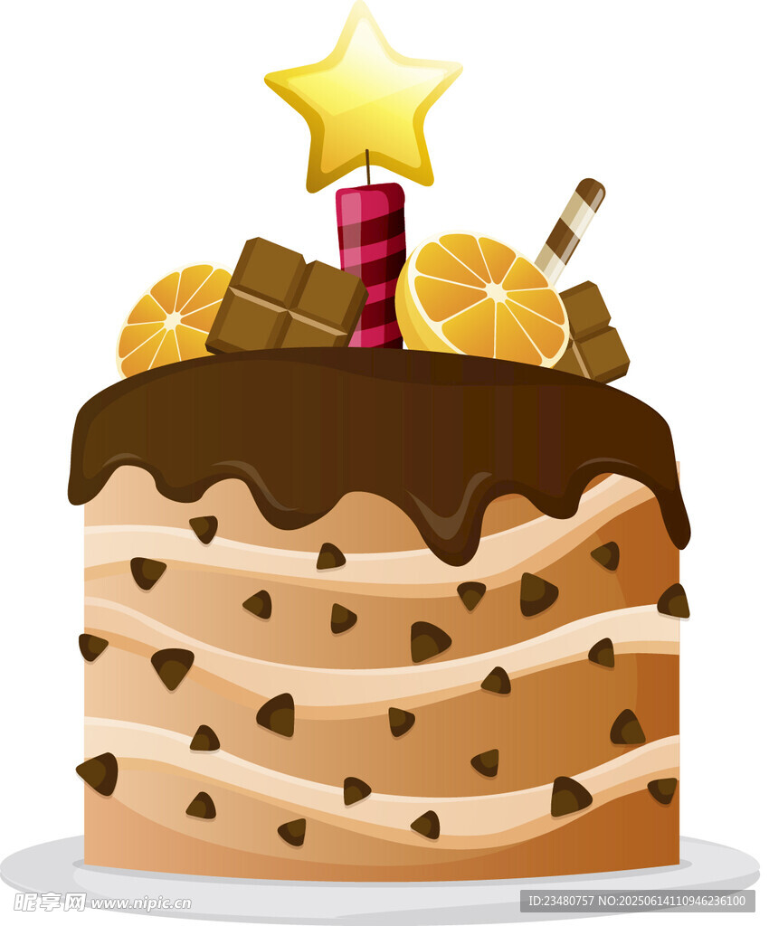 美味巧克力生日蛋糕