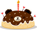 小熊造型生日蛋糕