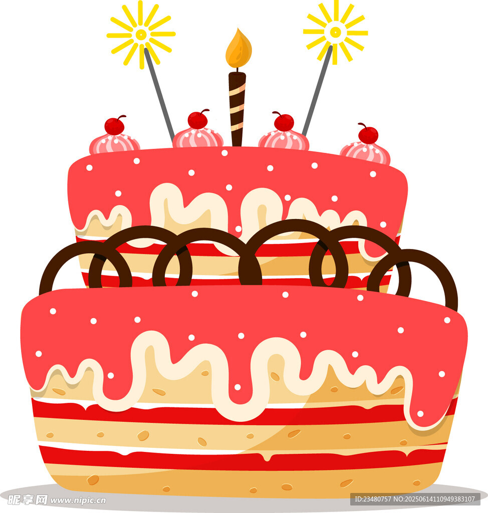 双层草莓生日蛋糕