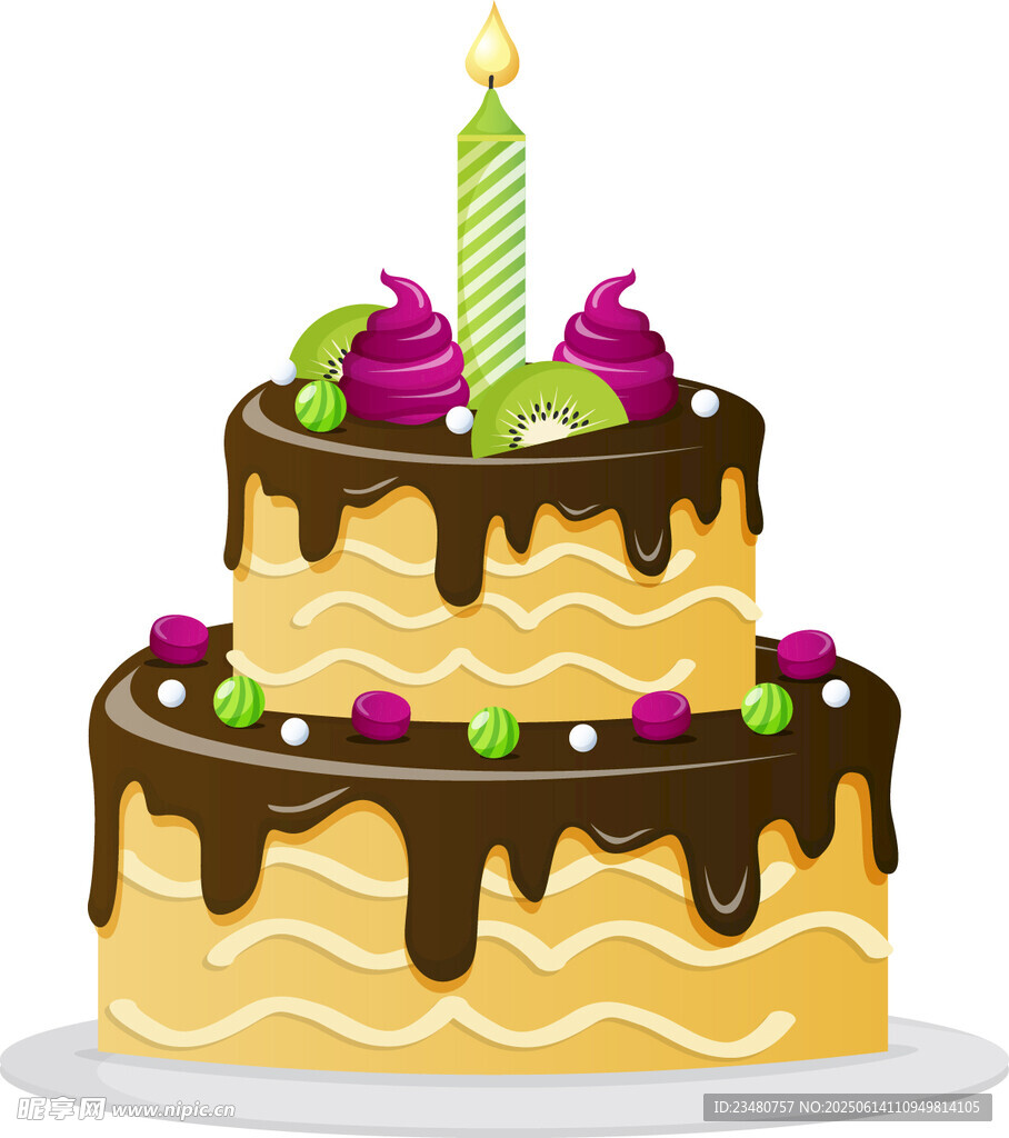 双层巧克力生日蛋糕