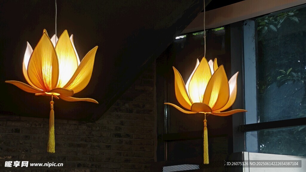 莲花造型吊灯