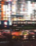 城市夜景车流光影瞬间