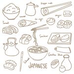 日式美食手绘插画