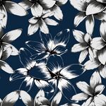 蓝底白花图案纹理设计