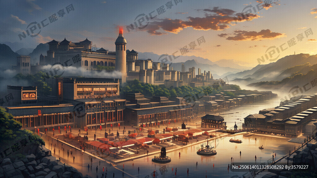 茅台镇酒厂全景图