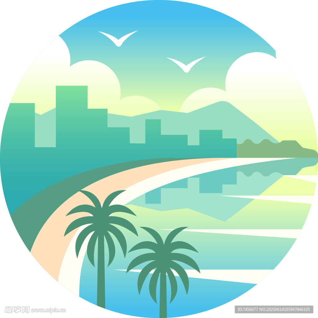 海滨城市风光惬意度假地