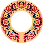 民族风圆形花纹装饰图案