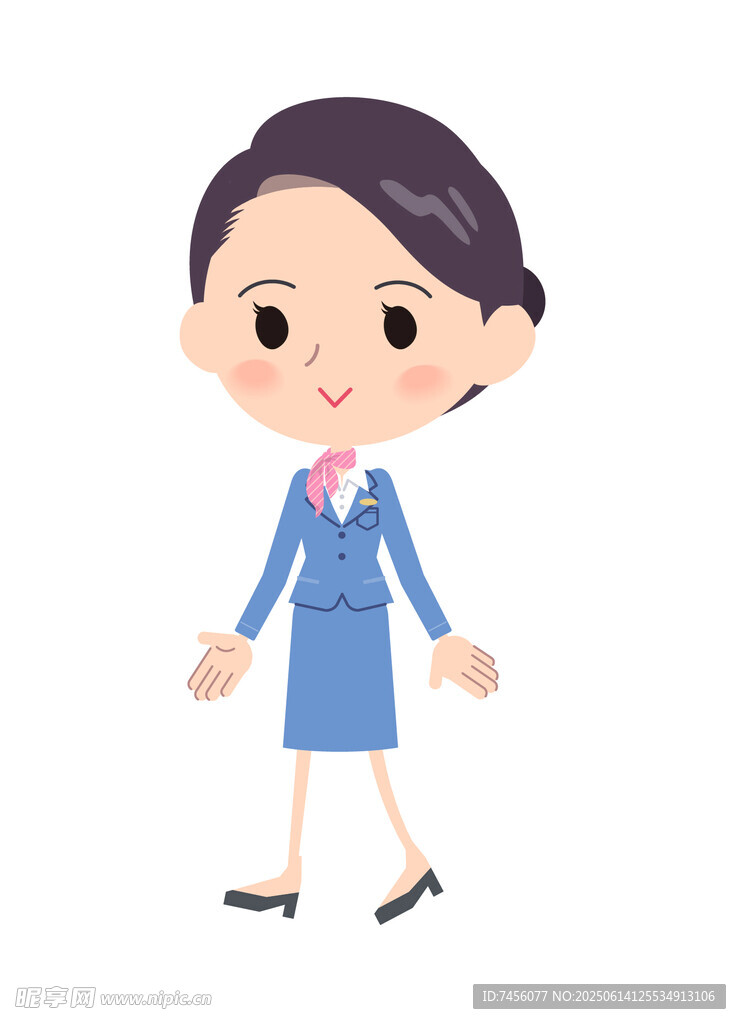 职业装女性卡通形象