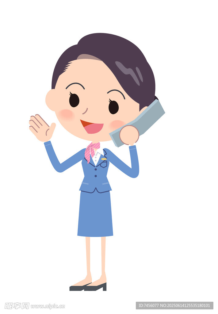 客服人员打电话示意问候
