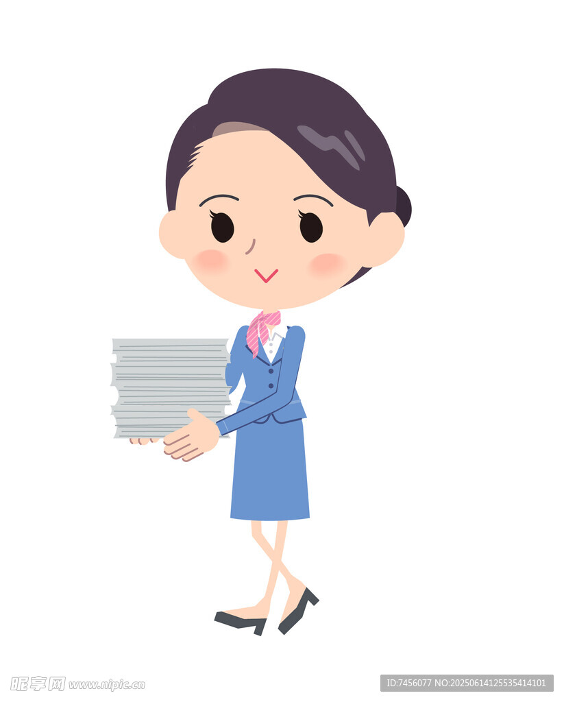 职业女性手持文件
