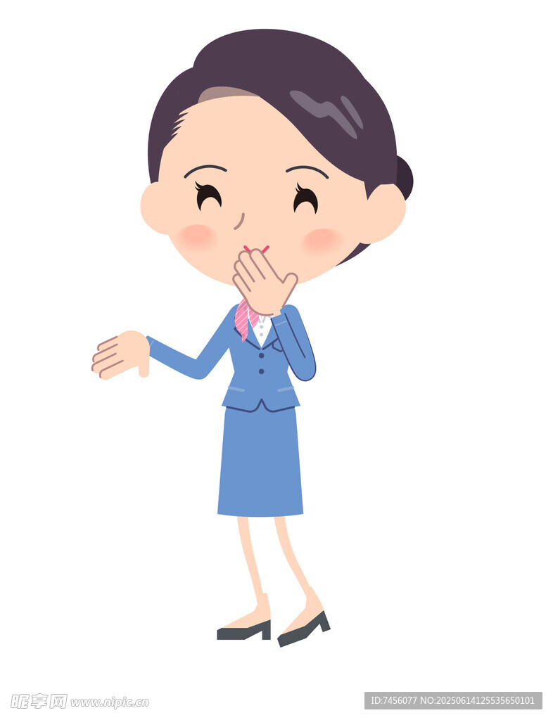 职业女性惊讶手势示意