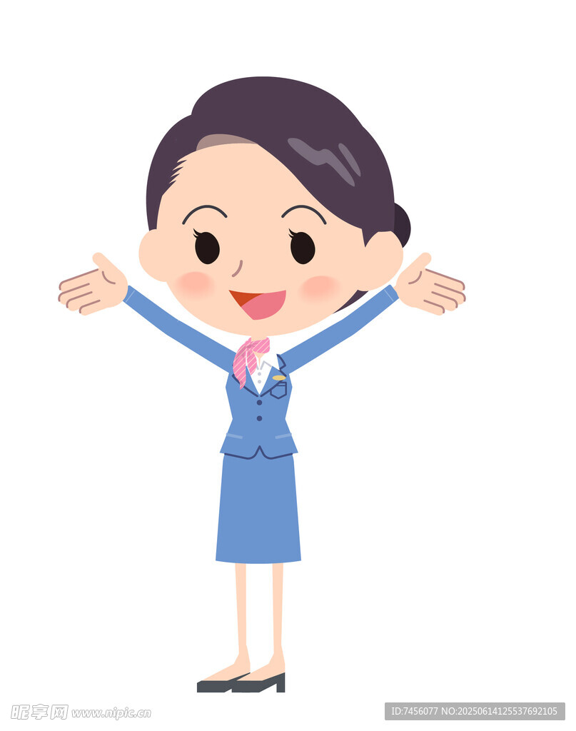 职业女性张开双臂展活力