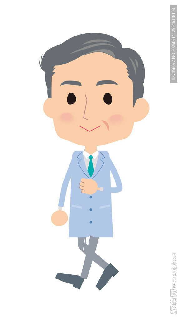 行走的商务男士