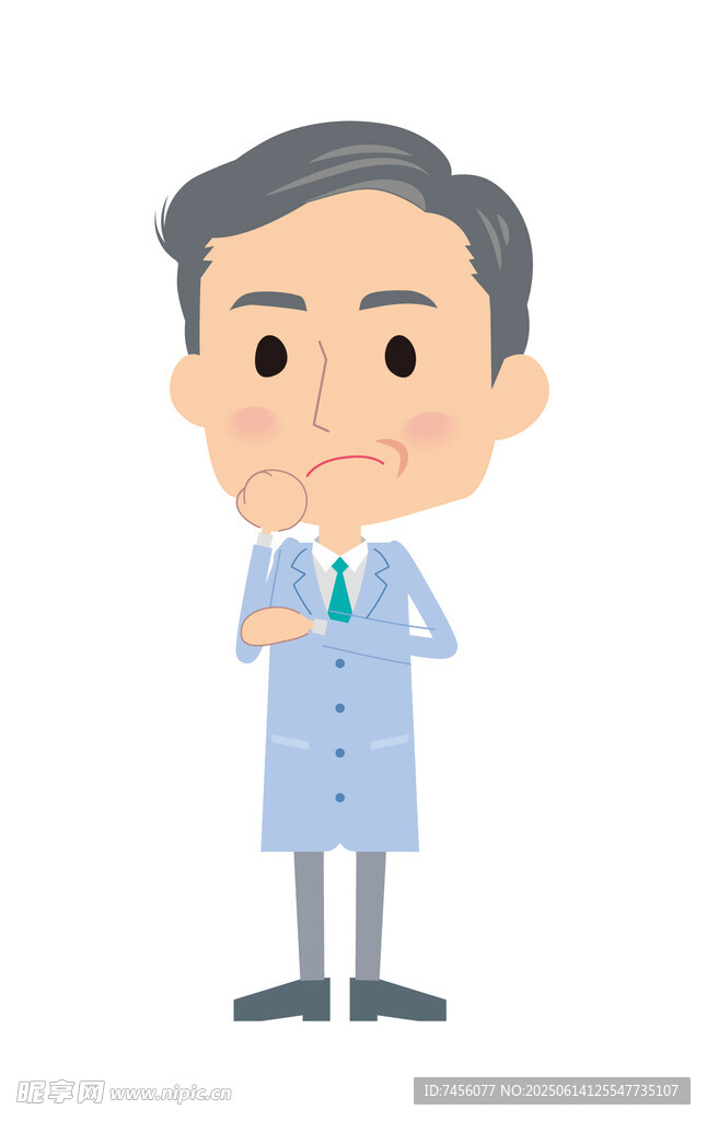 沉思的科研人员