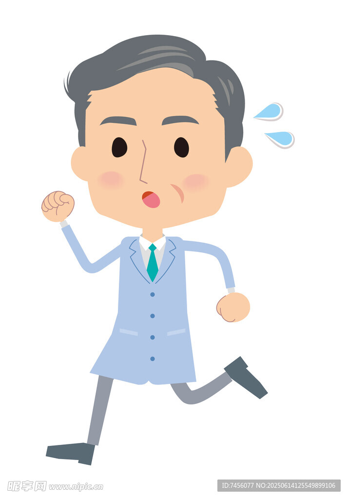 奔跑的商务男士