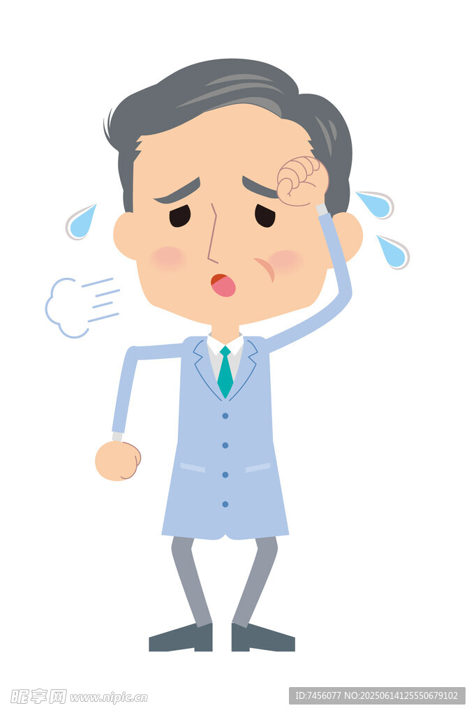 焦虑的商务男士