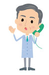 医生打电话表情显惊讶