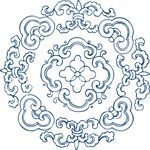 中式传统圆形云纹图案
